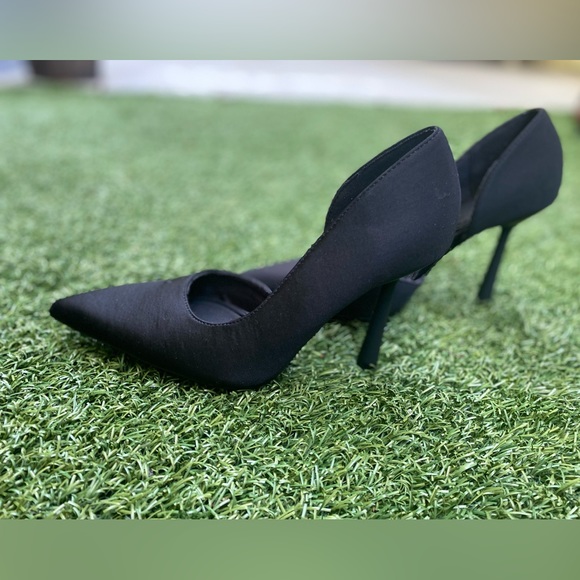 Zara black heels fabric size 37 - Picture 2 of 6